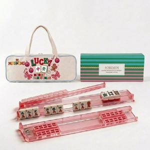 Juego de Empujadores de Mahjong Americanos Personalizados con Impresión, Caja de Regalo de Acrílico, Bolsa de Almacenamiento para Herramientas de Mahjong - Product Image 4