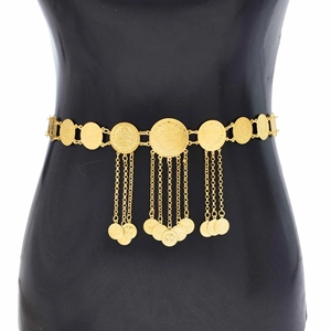 Chaîne de <span class=keywords><strong>taille</strong></span> bohème en métal pompon bohème sculpté fleur corps chaîne pour femmes filles accessoires - Product Image 1