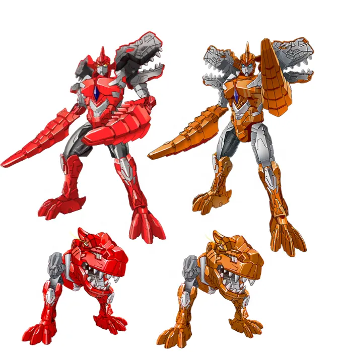 Beliebte Kunststoff Transform Robot Toys Cooles Modell Toy Deformation Dinosaurier Roboter
