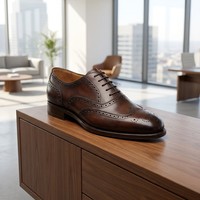 Chaussures Richelieu en Cuir Véritable Premium pour Hommes, Modèle Oxford à Bout Ailé, Idéales pour Affaires, Mariages et Bureau
