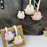 Breloques de sac de luxe en forme d'animal, porte-clés pingouin en cuir, accessoires pour sac, pendentifs et breloques de mode raffinés, mini porte-clés en forme de pingouin