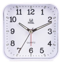 Jam Alarm Elektronik Minimalis Modern dengan Gerakan Quartz, Lampu Latar, Warna Permen, Bentuk Persegi, untuk Meja Belajar