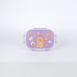 Lonchera Infantil de Doble Compartimento, Diseño de Dibujos Animados, Rectangular, de Plástico, con Tapa, para Uso Escolar - Product Image 3