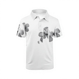Custom High Quality <b>Summer</b> Men Short Sleeve Polo <b>Shirt</b> Lapel Button Design Heat Transfer Printed Quick Dry Polyester Golf <b>Shirt</b> - Product Image 3