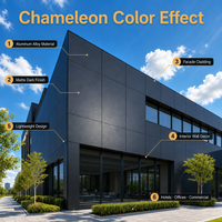 Panneau en aluminium architectural finition mate, taille personnalisée, pour plafond, mur, façade de bâtiment