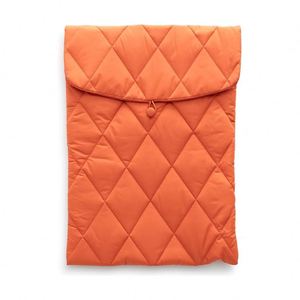 Hot Sale Customized Solid Color Quilted Cotton Padded Puff Laptop Cover Sleeve Soft Protective Shockproof Briefcase Tablet Case - Product Image 1