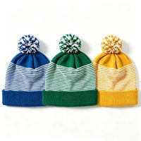 Gorra de Golf Multicolor con Pompón, Bola Pequeña y Esponjosa, Logotipo Bordado Personalizado, Gorro Deportivo de Invierno, MOQ Bajo, Fábrica en Vietnam
