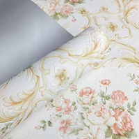 Rouleaux de papier peint en mousse gaufrée florale 3D auto-adhésive Conception à peler et coller multi-motifs Fourniture d'usine