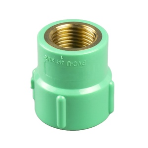 Pntek 1/2*3/4 inch <span class=keywords><strong>Brass</strong></span> PVC BSP ổ cắm áp suất thấp ren khuỷu tay trắng/màu xanh lá cây 1 năm bảo hành phụ kiện đường ống - Product Image 1