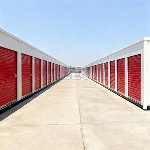 Greevel wadah penyimpanan portabel, pak datar baja dapat dilipat untuk fasilitas penyimpanan mandiri luar ruangan dengan pintu Gulung - Product Image 1