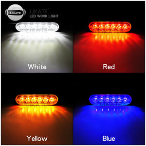 Lámpara Lkt Kilat Depan Mobil Lámpara Kilat Led Strobe Peringatan Darurat 12V Dc Kisi Bumper Depan Mobil Biru Merah Lámpara Kilat Led 4x6 - Product Image 6