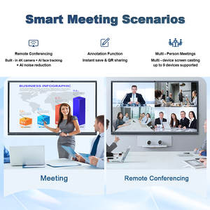 Pantalla Interactiva Digital 4K para Conferencias <span class=keywords><strong>de</strong></span> Oficina, Pantalla Táctil Plana, Pizarra Interactiva Inteligente para la Enseñanza Escolar - Product Image 6