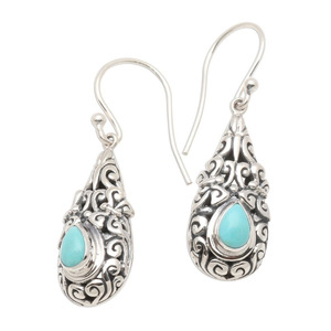Orecchini Pendenti Vintage a Goccia con Motivo a Nuvola per Donne, Gioielli Artistici ed Eleganti alla Moda - Product Image 5