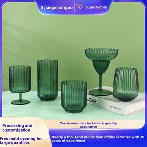 Vaso Reutilizable de Acrílico con Rayas de Colores, Diseño Moderno y Minimalista para Uso General en el Hogar, Restaurantes y Oficinas - Product Image 2