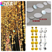 LEDA Rideau de paillettes colorées rouge, or et argent, idéal pour la décoration de plafonds et murs lors de mariages et fêtes – Meilleures ventes