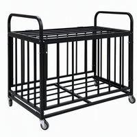 Chariot de rangement portable multi-balles en acier pour économiser de l'espace, avec options de tailles petite, moyenne et grande, idéal pour la salle de sport, l'école et l'entraînement.