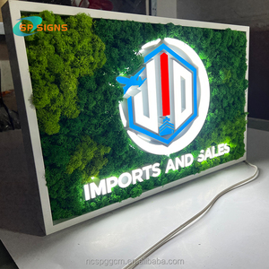 Sp Dấu Hiệu Tùy Chỉnh Màu Xanh Lá Cây Turf Biểu Tượng Trang Trí Nội Thất Thư Dọc Moss Tường Nghệ Thuật Moss Văn Phòng Dấu Hiệu Acrylic Chiếu Sáng Thư Cho Kinh Doanh Đăng - Product Image 1