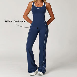 Conjunto Deportivo <span class=keywords><strong>de</strong></span> Nailon Personalizado con Contraste, Ropa Deportiva, Body <span class=keywords><strong>de</strong></span> Una Pieza para Mujer, Monos sin Espalda - Product Image 4