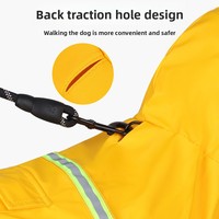 Poncho imperméable réfléchissant à capuche pour grand chien, style Europe & Amérique, en polyuréthane, pour toutes les saisons