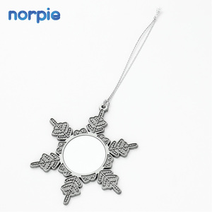 Ornamento <span class=keywords><strong>di</strong></span> vacanza Sublimazione Del Metallo Fiocco <span class=keywords><strong>di</strong></span> <span class=keywords><strong>Neve</strong></span> <span class=keywords><strong>Di</strong></span> Natale Decorazione - Product Image 2