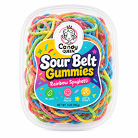 Fabrieksdirect Halal Zure Snoepjes Gummy Ropes Zure Suiker Kauwgommetjes Groothandel OEM Aangepaste Verpakking in Emmers