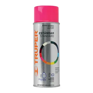 Peinture en aérosol rose mexicaine standard Truper 400 ml Fournitures artistiques pour projets créatifs, séchage rapide, haute couverture, idéal pour le graffiti - Product Image 1