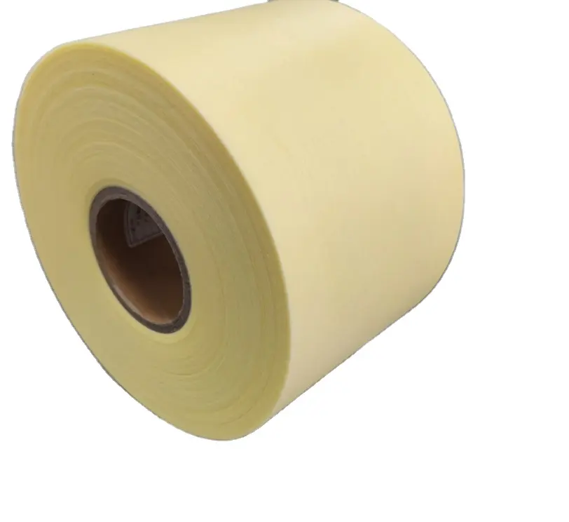 high quality 20gsm 100%PE/PET yellow Hydrophilic Airthrough nonwoven fabric roll