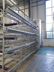 Nouvelle cage d'élevage de poulets de chair en métal de type H JiHua, cage à volailles commerciale à alimentation automatique écologique, durée de vie de 15 à 20 ans - Product Image 6