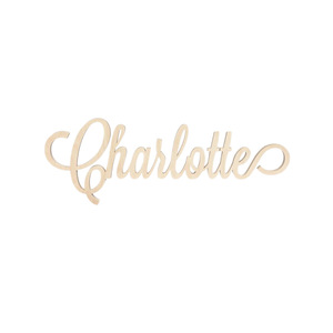 Wooden <b>Wall</b> Sign Carved <b>Letter</b> Name Plate For Children's Room Decor Plant Pattern Scandinavian Style Natural Wood Color 45cm - Product Image 3