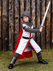 Costume de Chevalier Croisé pour Enfants, Tenue Historique Européenne Médiévale pour Halloween, Fête à Thème Château et Aventure - Product Image 2
