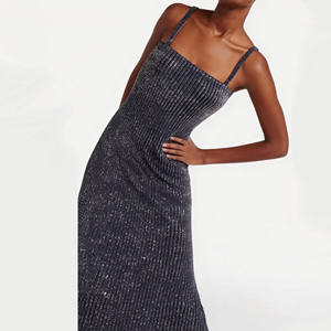 Robe moulante à paillettes pour femmes |   Robe à bretelles spaghetti cintrée à la taille pour les fêtes, les bals de promo et les occasions spéciales - Product Image 5