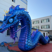 Dragon gonflable effrayant et réaliste pour la décoration de bars et discothèques, idéal pour les expositions de musées et les magasins à thème étranges et bizares