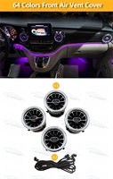 Iluminación Ambiental de 64 Colores W447 para Mercedes Benz Clase V 2016 a 2023, Luz Interior W447, Rejilla de Ventilación de Aire Tipo Turbina