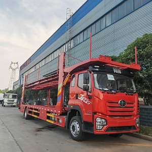 FAW Double Deck Flatbed Car Carrier Truck Wheel Lift Flat <b>Bed</b> Car Hauler Car Carrier Road Recovery Rollback Tow Truck - Product Image 2