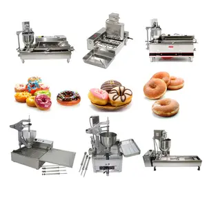 Full Automatic Complete Donut Production Line/Mini Mochi Donut Making Machine Gas/electric Donut Fryer Small Donut Maker Machine