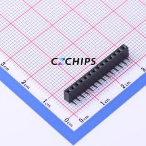 PM200-1-14-W-4.3 Pin Socket Bent Lead Through Hole,P=2mm Connector 1x14P 2mm Square Hole Right Angle Insert - Product Image 1