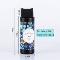 Productos Populares INTODIY 50g Pegamento de Resina UV de Curado Resina Epoxi UV Dura en Botella Plana para Arte, Manualidades y Adornos