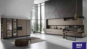 Nicocأبينيت أستراليا مطبخ على طراز ميلبورن جزيرة مضادة للماء سحب الإصبع أثاث خشب رقائقي مع ملحقات مفصل الحوض - Product Image 2