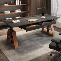 Table de bureau électrique relevable, table d'ordinateur, établi, bureau intelligent en bois massif