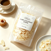Sachet d'emballage refermable de 250g pour sucre de coco, Doypack, sachet à fermeture éclair, sachet d'emballage de sucre de coco à fond plat