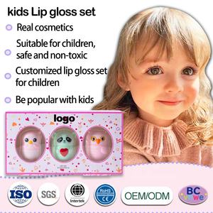 Kit de maquillage pour enfants de 3 ans et plus coiffeuse pour filles avec brillant à lèvres et fond de teint ensemble de cosmétiques en boîte pour le jeu - Product Image 5