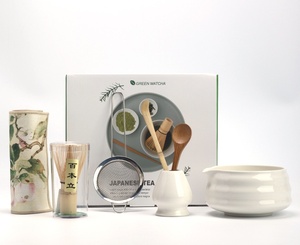 Juego de 6 Piezas de Té Matcha Personalizado con Cuenco y Batidor de Bambú con Logo - Product Image 1