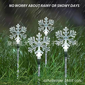 Solar Snowflake Lawn <b>Lights</b> <b>Led</b> Outdoor Garden Christmas Decoration Water Resistant With <b>Light</b> <b>Sensor</b> - Product Image 2