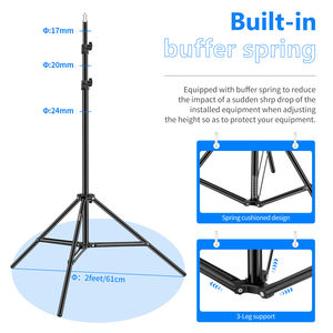 Supports d'éclairage photo <span class=keywords><strong>Neewer</strong></span> <span class=keywords><strong>Pro</strong></span> de 6 pieds/190 cm avec étui de transport pour réflecteurs/softboxs/lampes/parasols/fonds, etc. - Product Image 3