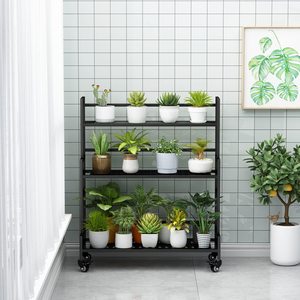 <span class=keywords><strong>Support</strong></span> à plantes en métal à 3 niveaux pour balcon de jardin, salon, plusieurs plantes en pot, échelle pour plantes, table - Product Image 4