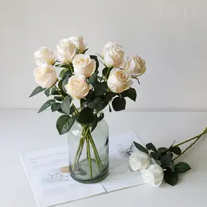 फ्रेंच शैली रेशम गुलाब का फूल के लिए घर कार्यालय सजावट गुलाब फूल