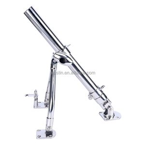<span class=keywords><strong>Double</strong></span> stabilisateurs en acier inoxydable porte-canne à pêche accessoires de bateau porte-canne à pêche avec bouton et base - Product Image 3