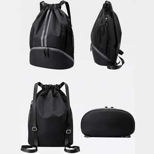 Sac de sport à cordon de serrage pour le basket-ball, le football, avec poche de séparation sèche et humide, compartiment pour chaussures, sac de sport décontracté imperméable - Product Image 4