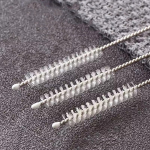 Brosse à pailles pour nettoyer les pailles des biberons, petite brosse pour nettoyer les gobelets et les flexibles des bouilloires, brosse pour tubes à essai en verre - Product Image 3