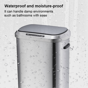 50L chải thép không gỉ đứng cảm ứng touchless mềm đóng thùng rác có thể tùy chỉnh màu sắc cho nhà bếp chất thải trong nhà/ngoài trời - Product Image 5